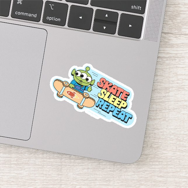 Toy Story | Little Green Men Skate Sleep Repeat Sticker (Detail)