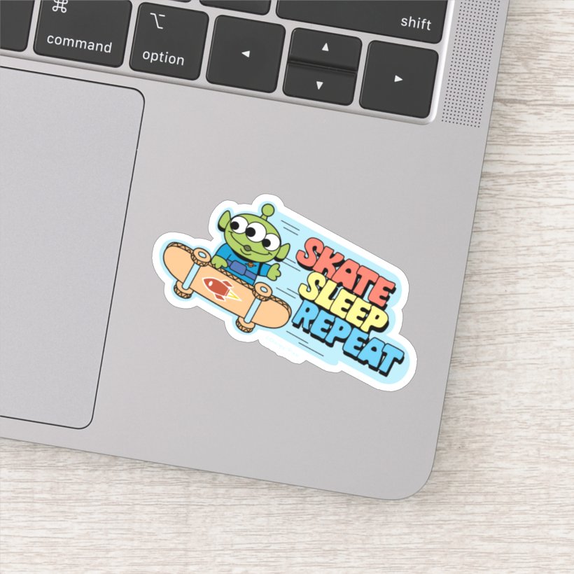 Toy Story | Little Green Men Skate Sleep Repeat Sticker