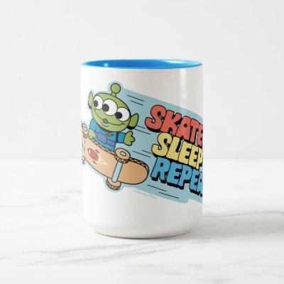 Toy Story | Little Green Men Skate Sleep Repeat Two-Tone Coffee Mug