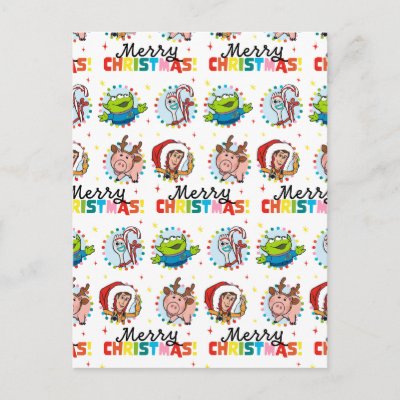 Toy Story | Merry Christmas Pattern Postcard