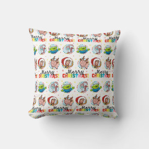 Toy Story Merry Christmas Pattern Throw Pillow