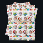 Toy Story | Merry Christmas Pattern Wrapping Paper Sheets<br><div class="desc">This Christmas pattern features all your favorite Toy Story characters.</div>