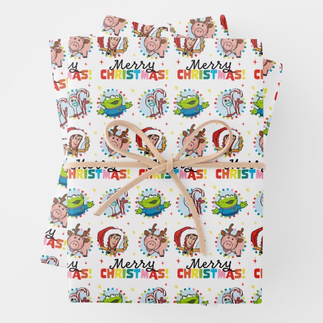 Toy Story | Merry Christmas Pattern Wrapping Paper Sheets (In situ)
