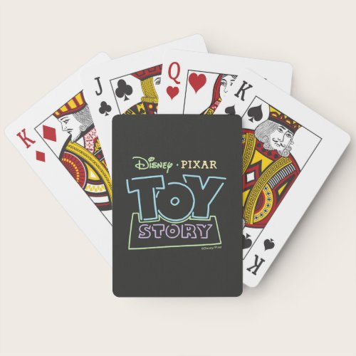 Toy Story Neon Sign Graphic Playing Cards