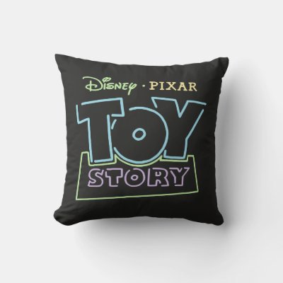 Toy Story Neon Sign Graphic Throw Pillow