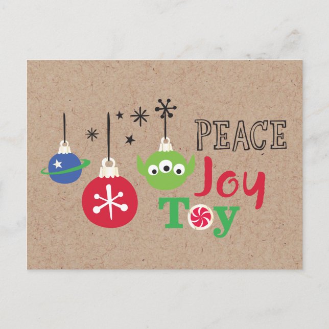 Toy Story | Peace Joy Toy Holiday Postcard (Front)