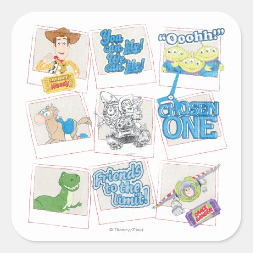 Toy Story Picture Collage Square Sticker