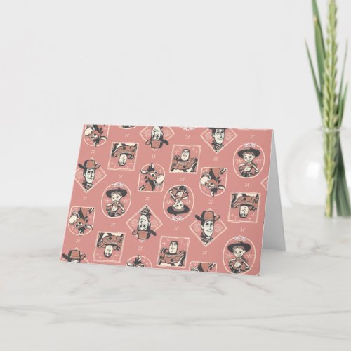 Toy Story Pink Western Cowboy Portrait Pattern Card