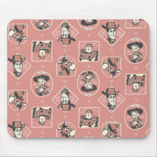 Toy Story Pink Western Cowboy Portrait Pattern Mouse Pad