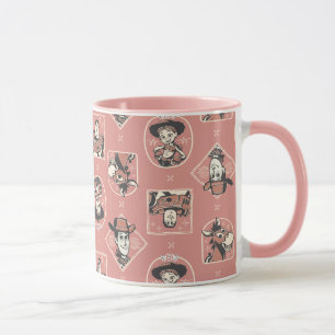 Toy Story Pink Western Cowboy Portrait Pattern Mug