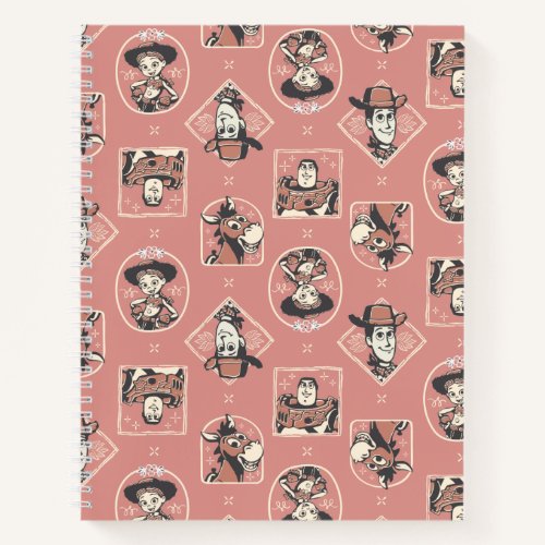 Toy Story Pink Western Cowboy Portrait Pattern Notebook