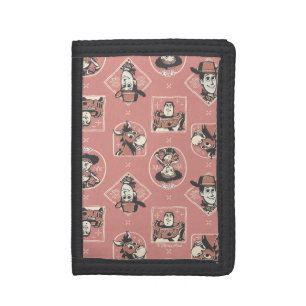 Toy Story Pink Western Cowboy Portrait Pattern Tri-fold Wallet