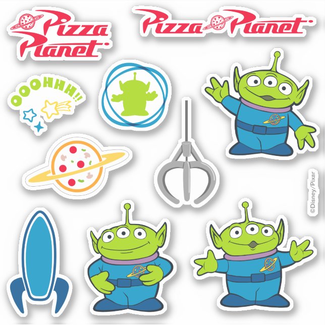 Toy Story | Pizza Planet Aliens Sticker (Front)