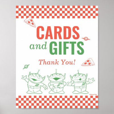 Toy Story Pizza Planet | Cards &amp; Gifts Table Sign
