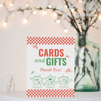 Toy Story Pizza Planet | Cards &amp; Gifts Table Sign
