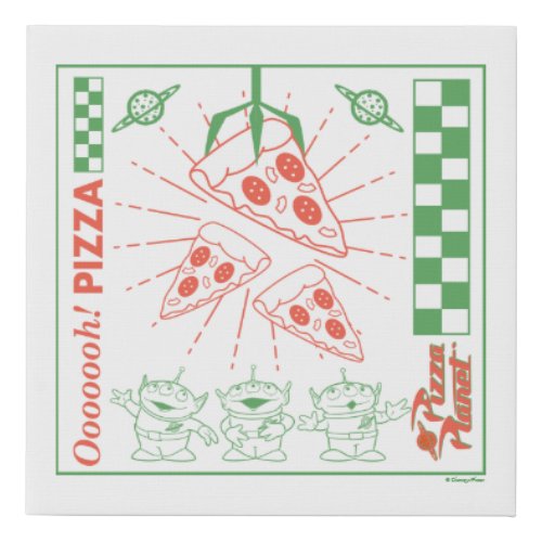Toy Story  Pizza Planet graphic Faux Canvas Print