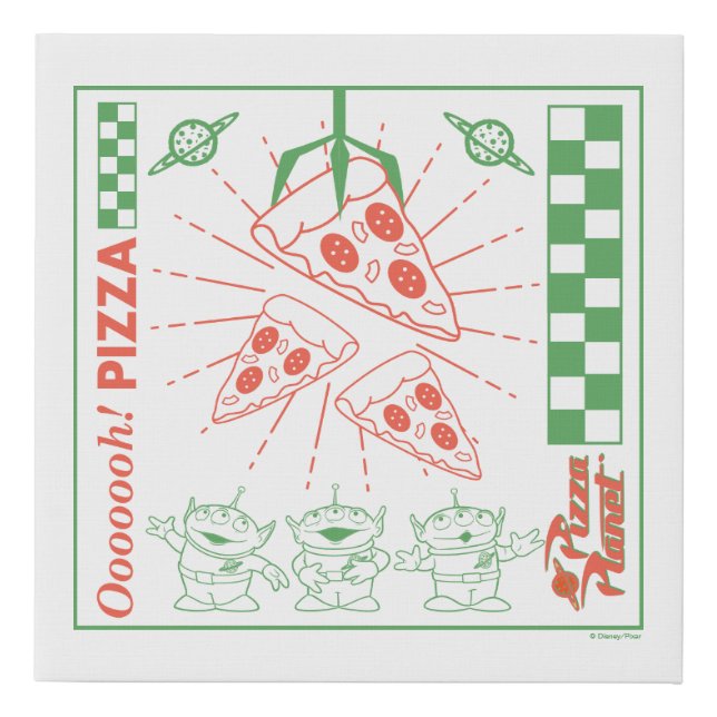 Toy Story | Pizza Planet graphic Faux Canvas Print (Front)
