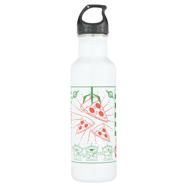Toy Story | Pizza Planet graphic Stainless Steel Water Bottle (Front)