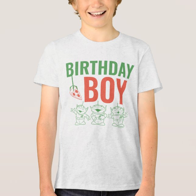Toy Story | Pizza Planet Kids Birthday Boy  Tri-Blend Shirt (Front)