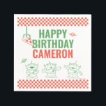 Toy Story | Pizza Planet Kids Birthday Napkins<br><div class="desc">Blast off to an intergalactic celebration with our Toy Story Pizza Planet Birthday Napkins! These fun and vibrant paper napkins are perfect for any Toy Story fan looking to bring the excitement of Andy's favorite pizza spot to their special day.</div>
