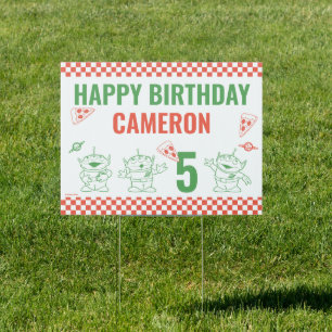 Toy Story   Pizza Planet Kids Birthday Sign