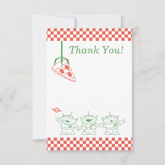 Toy Story | Pizza Planet Kids Birthday Thank You Card (Front)