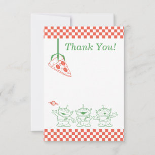 Toy Story Pizza Planet Kids Birthday Thank You Card