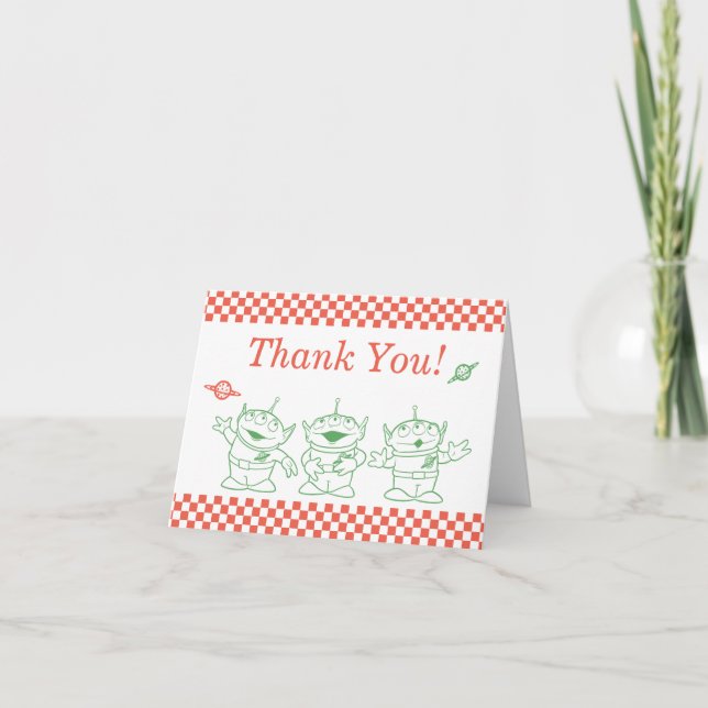 Toy Story | Pizza Planet Kids Birthday Thank You Card (Front)