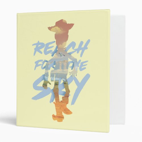 Toy Story  Reach For The Sky Woody  Buzz Art 3 Ring Binder