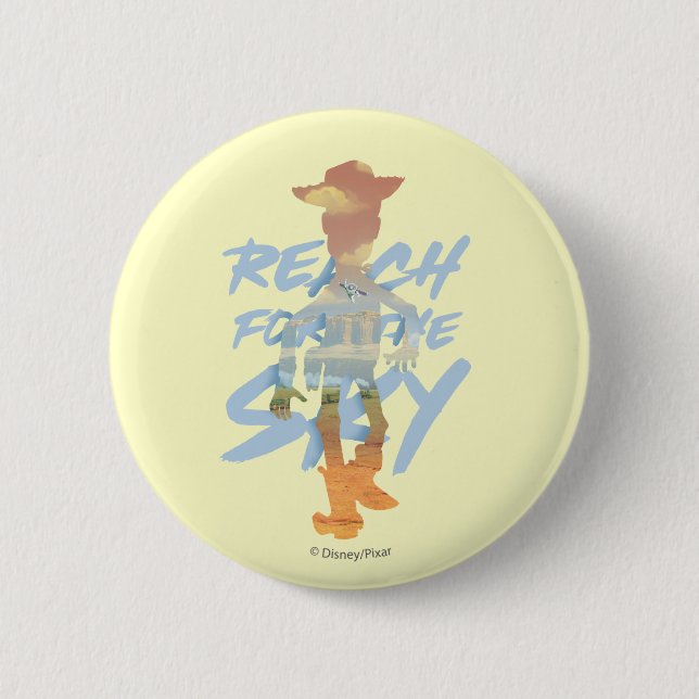 Toy Story | "Reach For The Sky" Woody & Buzz Art Button (Front)