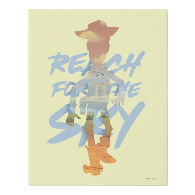 Toy Story | "Reach For The Sky" Woody & Buzz Art Faux Canvas Print (Front)