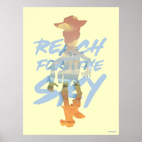Toy Story  Reach For The Sky Woody  Buzz Art Poster