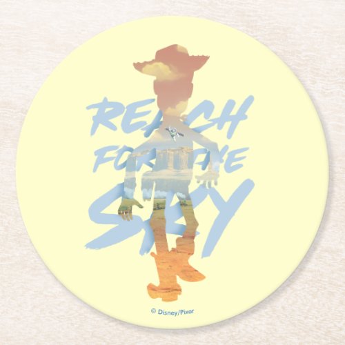 Toy Story  Reach For The Sky Woody  Buzz Art Round Paper Coaster