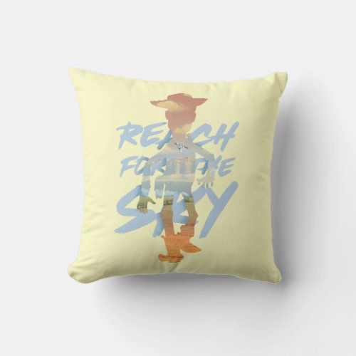 Toy Story  Reach For The Sky Woody  Buzz Art Throw Pillow