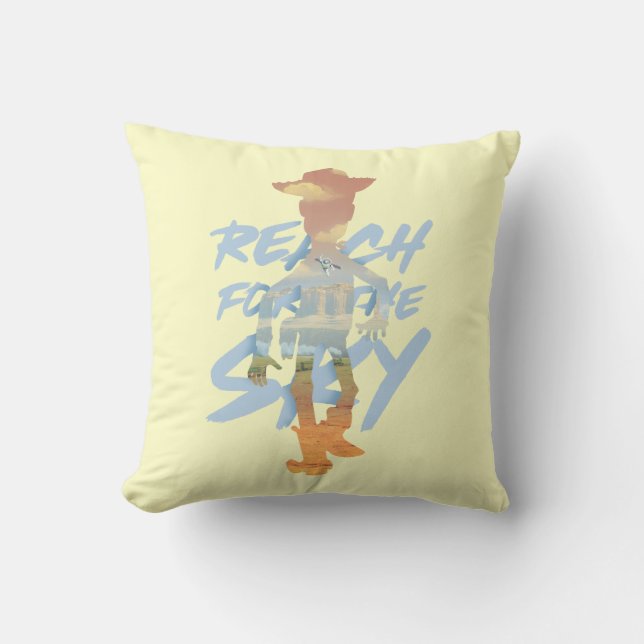 Toy Story | "Reach For The Sky" Woody & Buzz Art Throw Pillow (Front)