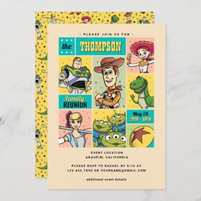 Toy Story Retro Family Reunion Invitation