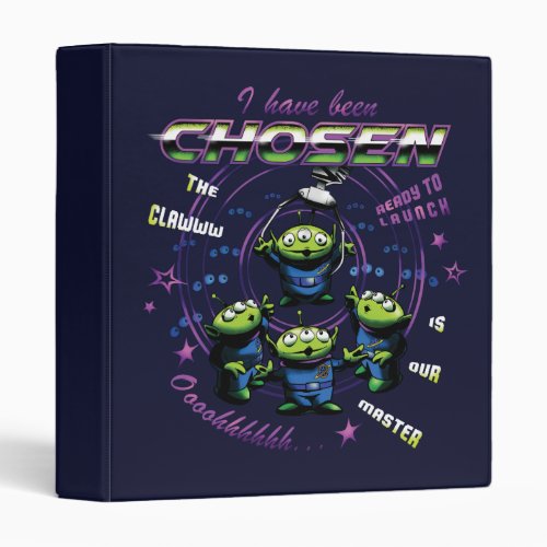 Toy Story  Retro I Have Been Chosen Aliens 3 Ring Binder