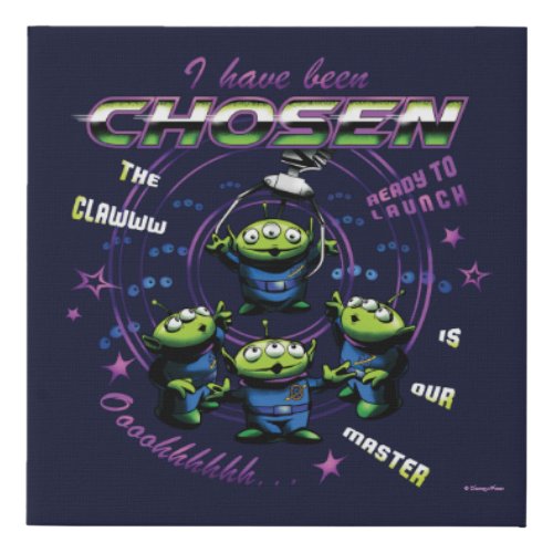 Toy Story  Retro I Have Been Chosen Aliens Faux Canvas Print