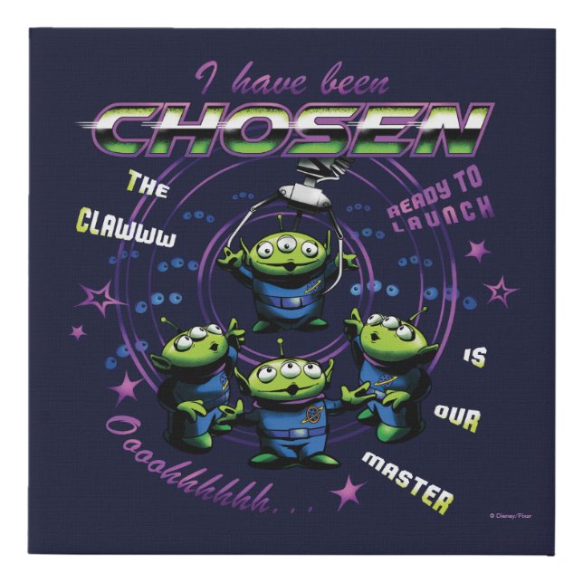 Toy Story | Retro "I Have Been Chosen" Aliens Faux Canvas Print (Front)