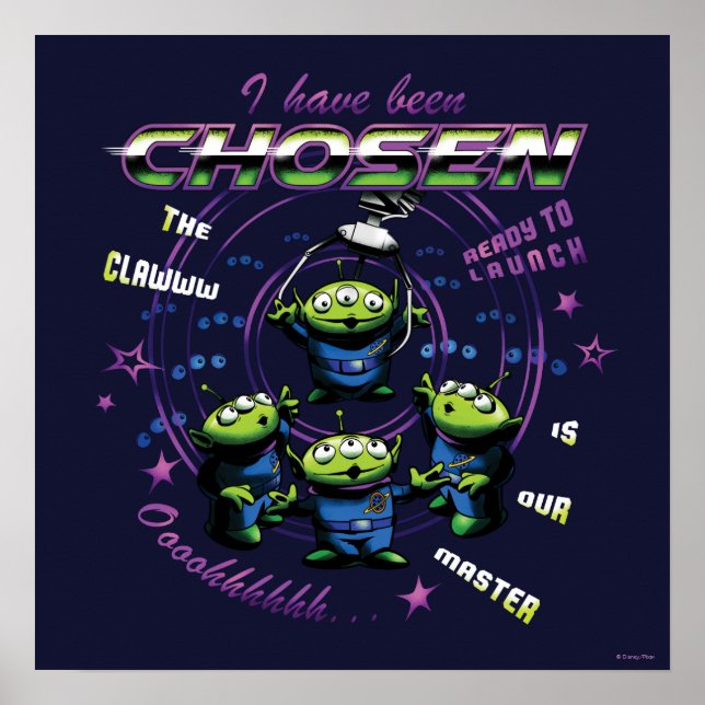 Toy Story | Retro "I Have Been Chosen" Aliens Poster (Front)