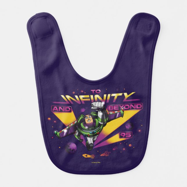 Toy Story | Retro "To Infinity And Beyond" Buzz Baby Bib (Front)
