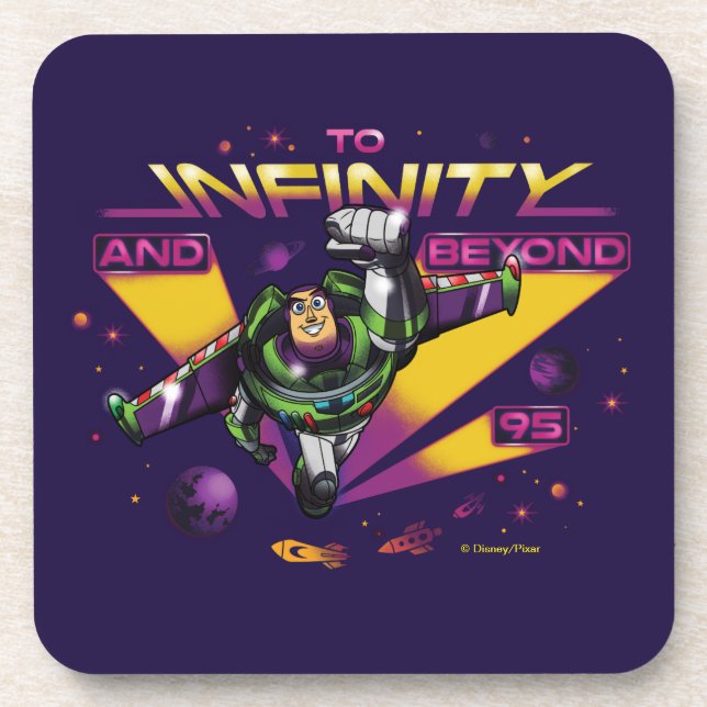 Toy Story | Retro "To Infinity And Beyond" Buzz Beverage Coaster (Front)