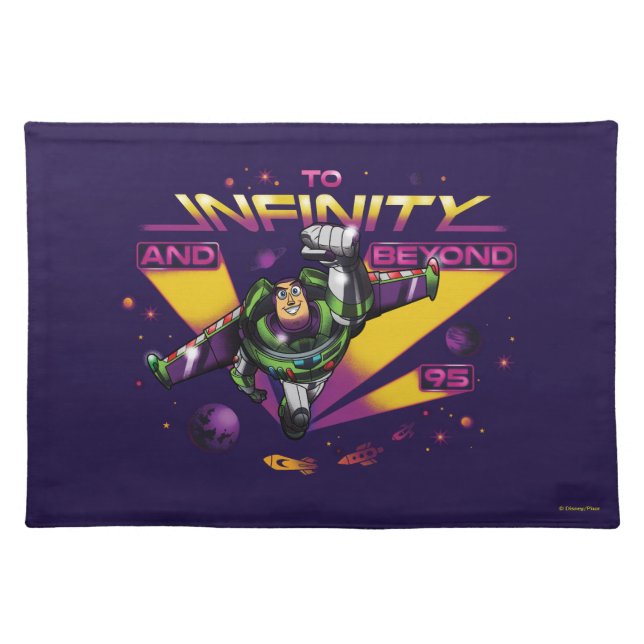 Toy Story | Retro "To Infinity And Beyond" Buzz Cloth Placemat (Front)