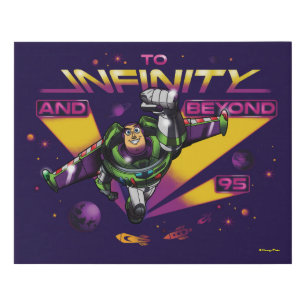 Toy Story   Retro "To Infinity And Beyond" Buzz Faux Canvas Print