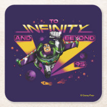 Toy Story | Retro "To Infinity And Beyond" Buzz Square Paper Coaster