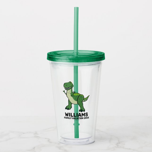 Toy Story Rex | Family Vacation Acrylic Tumbler (Front)