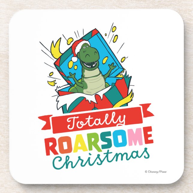Toy Story Rex | Totally Roarsome Christmas Beverage Coaster (Front)