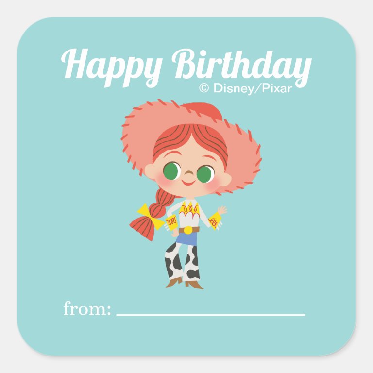 Toy Story - Sally | A Gift From - Birthday Square                    Sticker