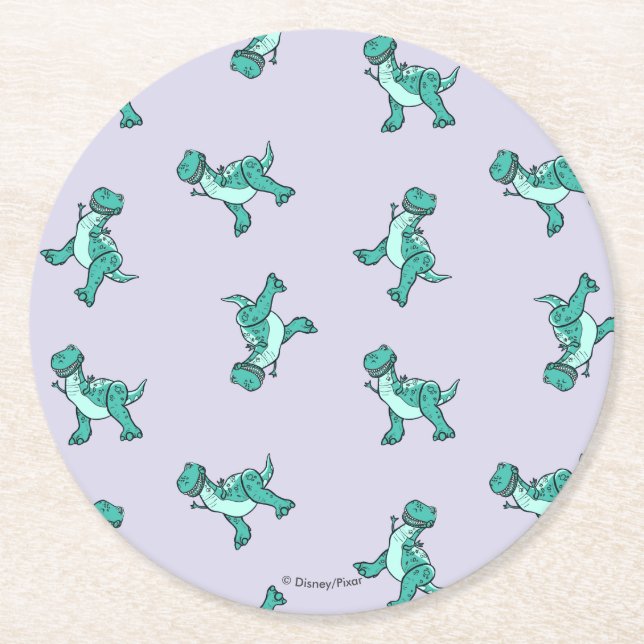 Toy Story | Snoozeasaurus Rex Round Paper Coaster (Front)
