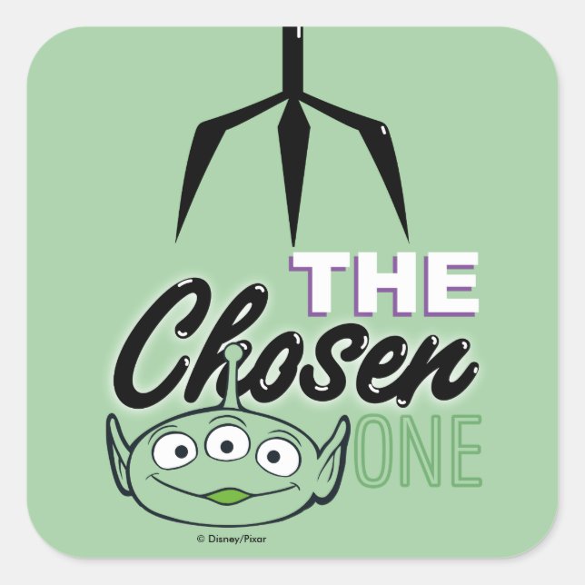 Toy Story | "The Chosen One" Alien & Claw Hand Square Sticker (Front)